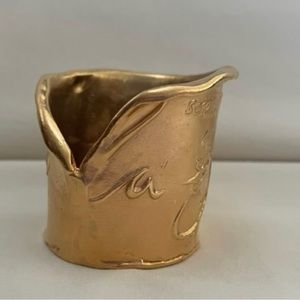Vintage Donna Karan Gold Votive Candle Holder